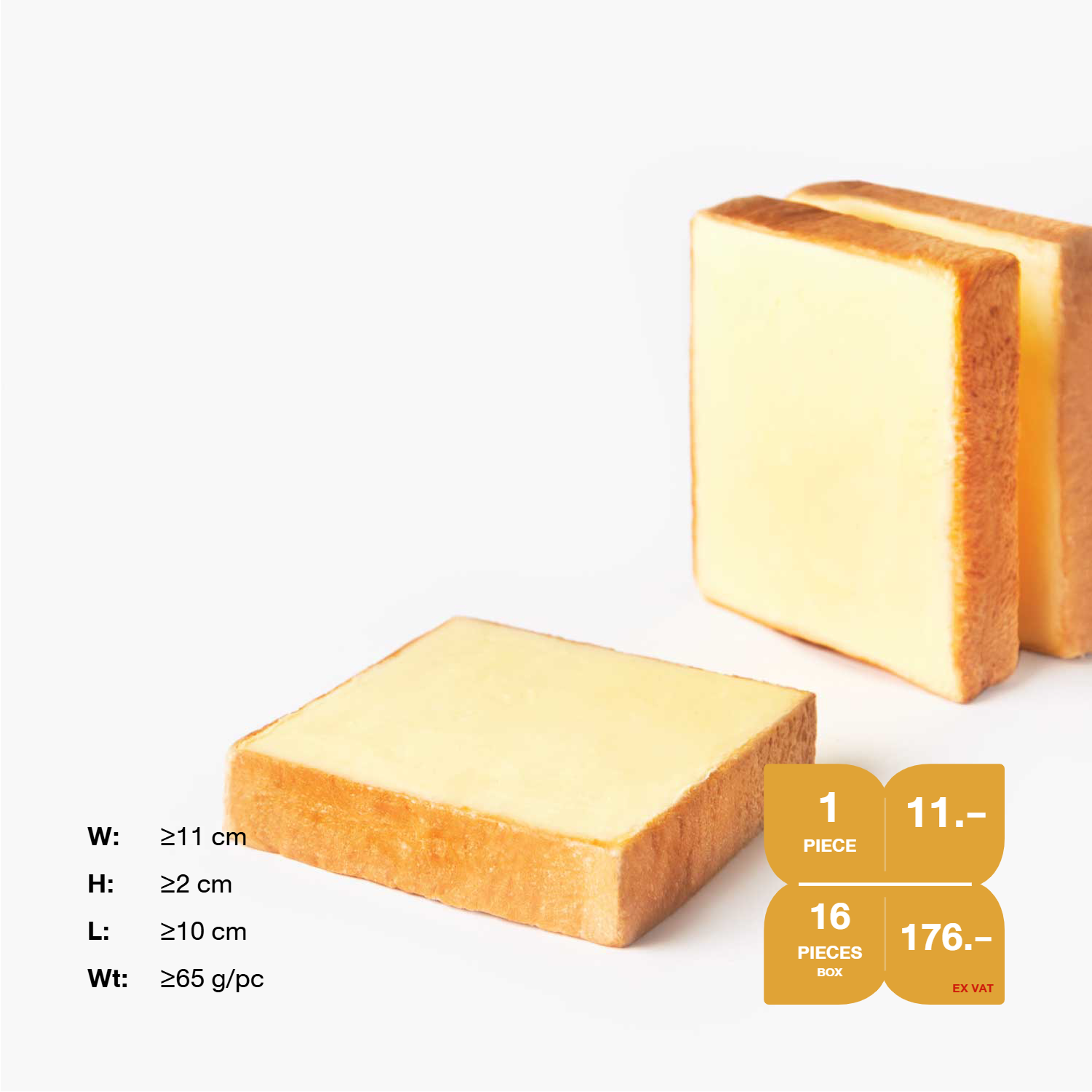 ขนมปังเเช่แข็ง SYNOVA : แซนด์วิชโทสต์ทาเนย (สไลซ์) (ยกกล่อง)